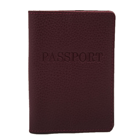 Кожаная обложка для паспорта NN P-NN14715 бордовая 