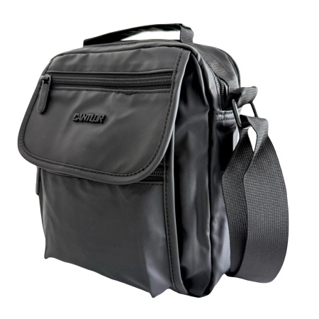 Сумка мужская через плечо текстильная Cantlor 28391 черная