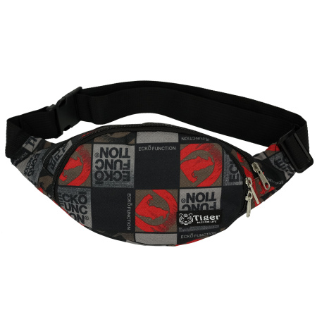 Сумка мужская текстильная поясная (бананка) с принтом Tiger B-TG12814 разноцветная Сумка мужская текстильная поясная (бананка) с принтом Tiger B-TG12814 разноцветная