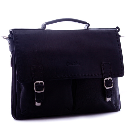 Портфель чоловічий із еко шкіри Cantlor S-CT01910 чорний