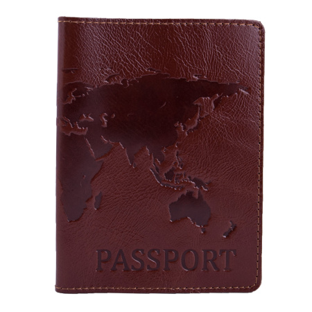 Обложка для паспорта кожаная NN P-NN16796 красная