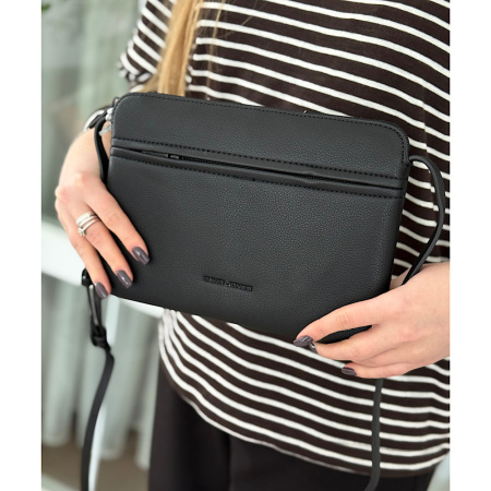 Сумка жіноча крос боді з еко шкіри David Jones 29088 чорна