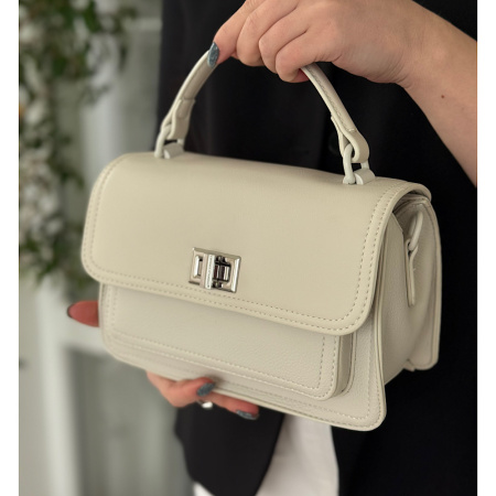 Сумка женская кросс боди из кожзаменителя David Jones 28980 молочно-кремовая