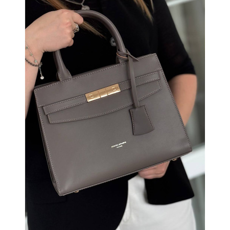Сумка женская кросс боди из кожзаменителя David Jones 28529 темный тауп