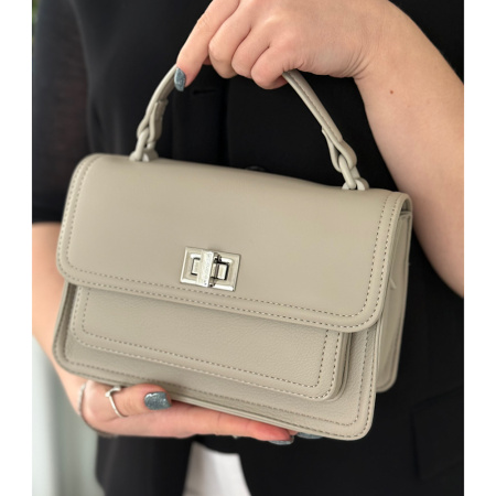 Сумка женская кросс боди из кожзаменителя David Jones 28979 бежевая