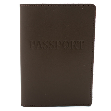 Кожаная обложка для паспорта NN P-NN05425 коричневая 