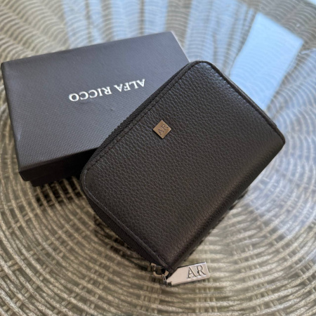 Визитница мужская из натуральной кожи Alfa Ricco 28489 черная