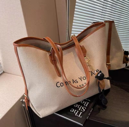 Сумка шоппер женская текстильная TXT 29036 бежевая