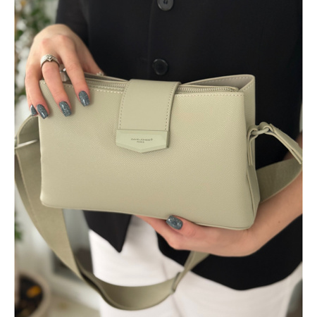 Сумка женская кросс боди из кожзаменителя David Jones 28953 светло-зеленая