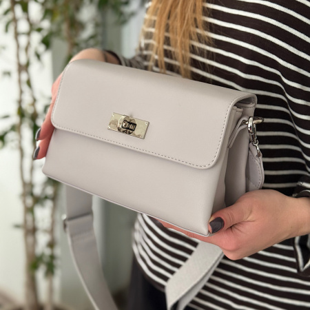 Сумка жіноча крос боді з еко шкіри David Jones 29070 холодний бузковий