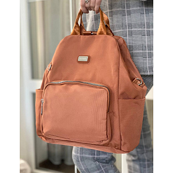 Женский городской рюкзак текстильный LVL 25512 рыжий