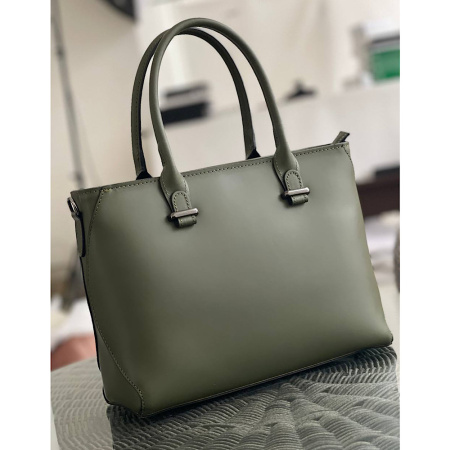 Сумка женская форматная из натуральной кожи Genuine leather 27564 хаки