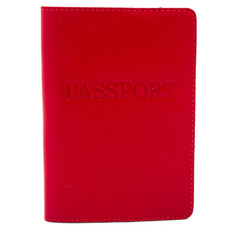 Кожаная обложка для паспорта NN P-NN05426 красная 