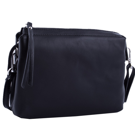 Женская итальянская кожаная сумка кросс-боди NN18816 черная