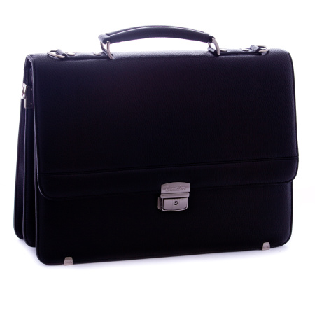 Портфель чоловічий із еко шкіри Cantlor S-CT01911 чорний