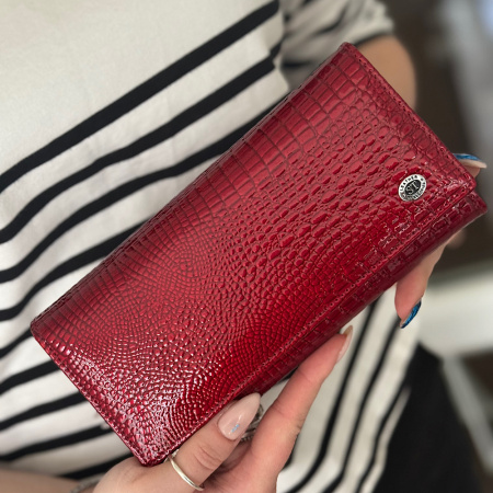 Кошелек женский кожаный ST 1530 красный 