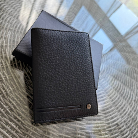 Паспорт из натуральной кожи Alfa Ricco 28484 черный