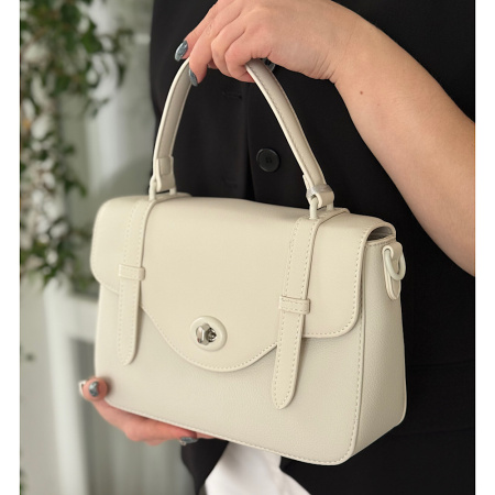 Сумка женская кросс боди из кожзаменителя David Jones 28964 молочно-кремовая