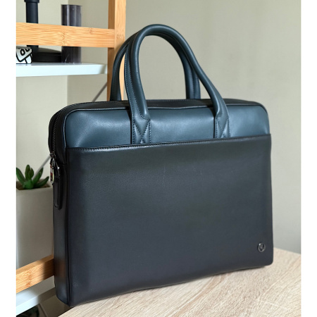 Сумка мужская из натуральной кожи HT 28888 черная