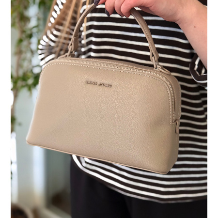 Сумка жіноча крос боді з еко шкіри David Jones 29083 теплий беж