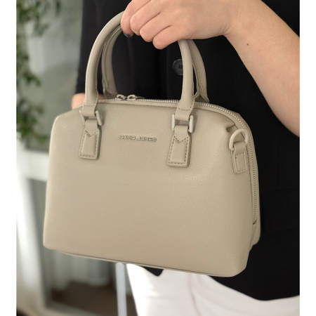 Сумка женская кросс боди из кожзаменителя David Jones 28968 светлый беж