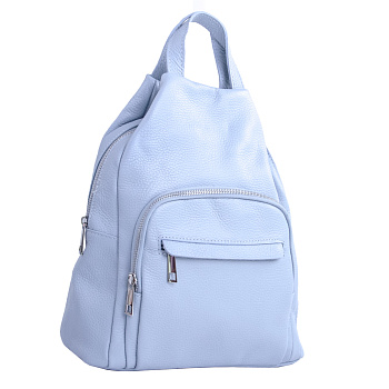 Рюкзак женский городской из натуральной кожи Genuine leather 24862 голубой