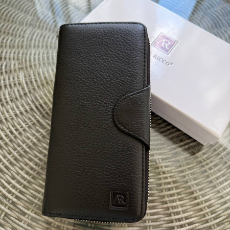 Кошелек женский из натуральной кожи Alfa Ricco 28495 черный