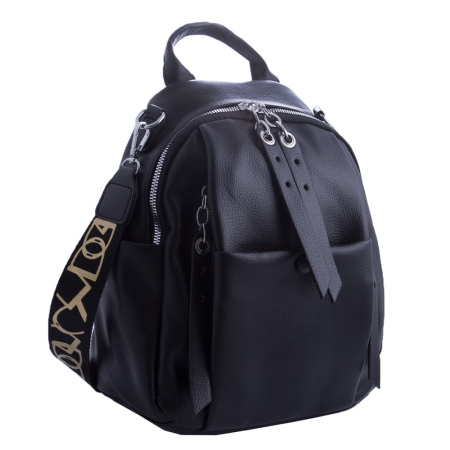Рюкзак-сумка женский из кожзаменителя NN RU-NN20664 черный
