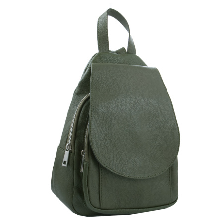Рюкзак женский кожаный городской Genuine leather RU-GE21858 зеленый